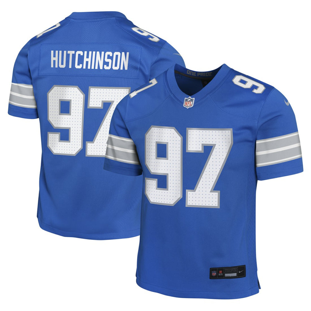 Aidan Hutchinson Detroit Lions Youth Game Jersey - Blue - Nike