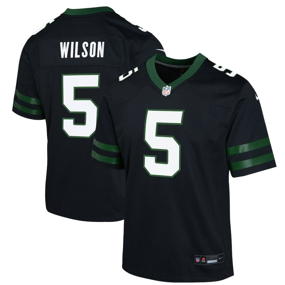 Garrett Wilson New York Jets Youth Game Jersey - Black - Nike