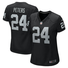 Marcus Peters Las Vegas Raiders Women's Team Game Jersey - Black - Nike