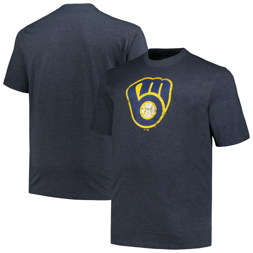 Milwaukee Brewers Profile Big & Tall Weathered Logo T-Shirt Sale