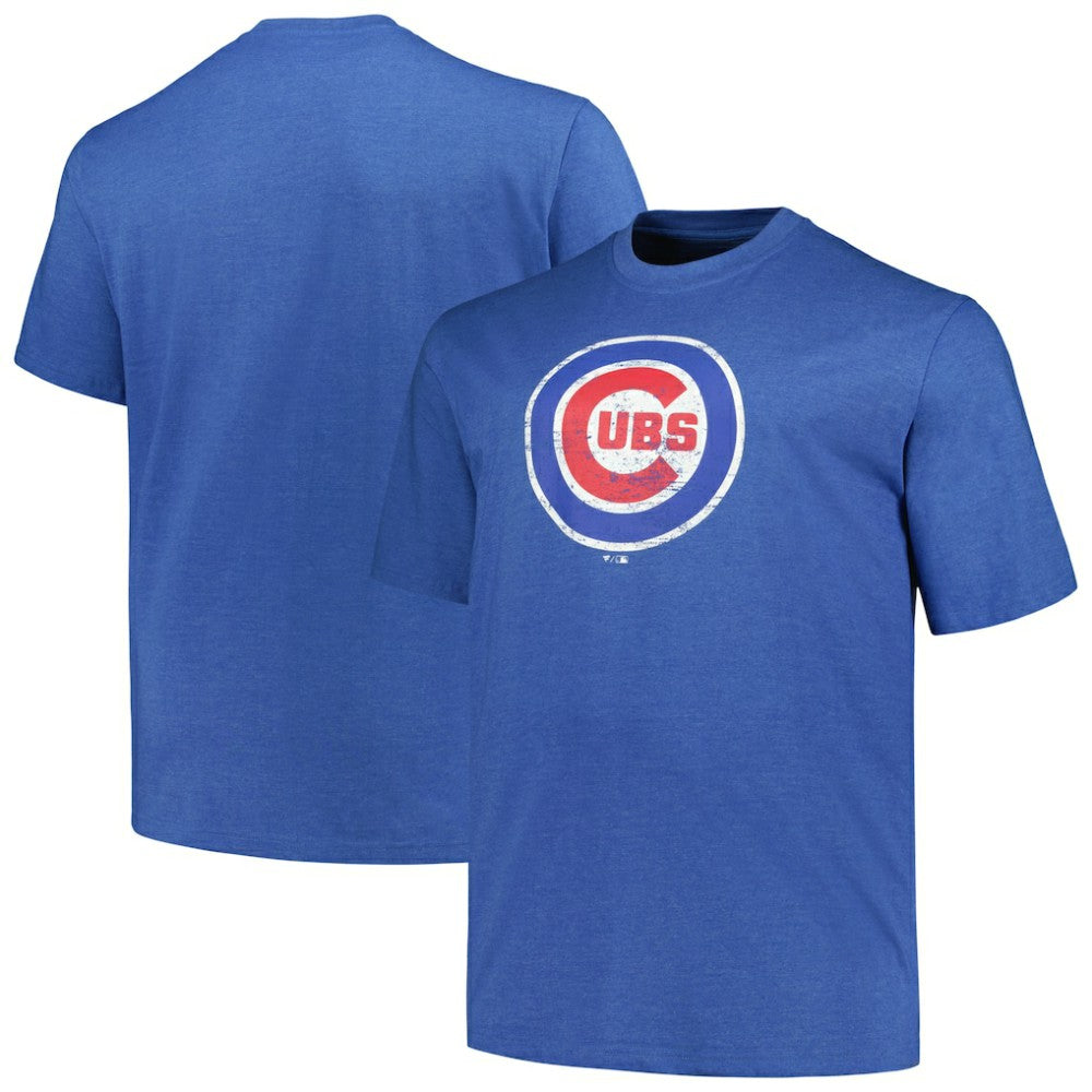 Chicago Cubs Profile Big & Tall Weathered Logo T-Shirt Outlet