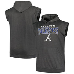Atlanta Braves Profile Big & Tall Muscle Sleeveless Pullover Hoodie Online