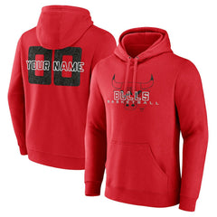 Chicago Bulls Stellar Personalized Name & Number Pullover Hoodie Red
