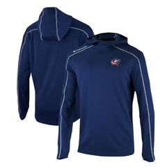 Columbus Blue Jackets Columbia Omni-Wick Shotgun Long Sleeve Hoodie T-Shirt - Navy | NHL Clearance
