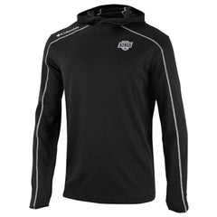 Los Angeles Kings Columbia Omni-Wick Shotgun Long Sleeve Hoodie T-Shirt - Black | NHL Clearance