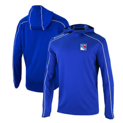 New York Rangers Columbia Omni-Wick Shotgun Long Sleeve Hoodie T-Shirt - Blue | NHL Clearance