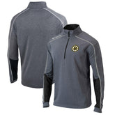 Boston Bruins Columbia Omni-Wick Shotgun 2.0 Quarter-Zip Pullover Top - Gray/Black | NHL Clearance