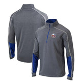 New York Islanders Columbia Omni-Wick Shotgun 2.0 Quarter-Zip Pullover Top - Gray/Blue | NHL on sale