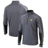 Pittsburgh Penguins Columbia Omni-Wick Shotgun 2.0 Quarter-Zip Pullover Top - Gray/Black | NHL Clearance
