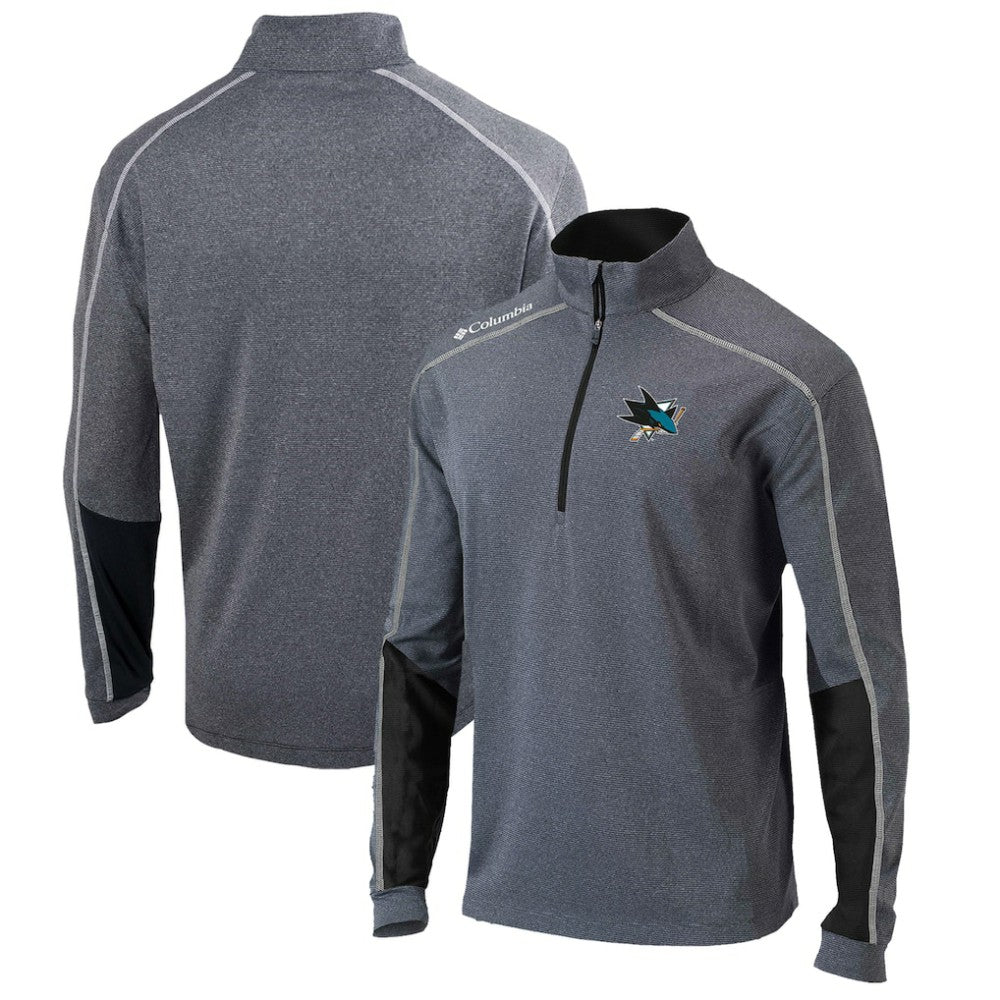 San Jose Sharks Columbia Omni-Wick Shotgun 2.0 Quarter-Zip Pullover Top - Gray/Black | NHL online