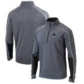 San Jose Sharks Columbia Omni-Wick Shotgun 2.0 Quarter-Zip Pullover Top - Gray/Black | NHL online