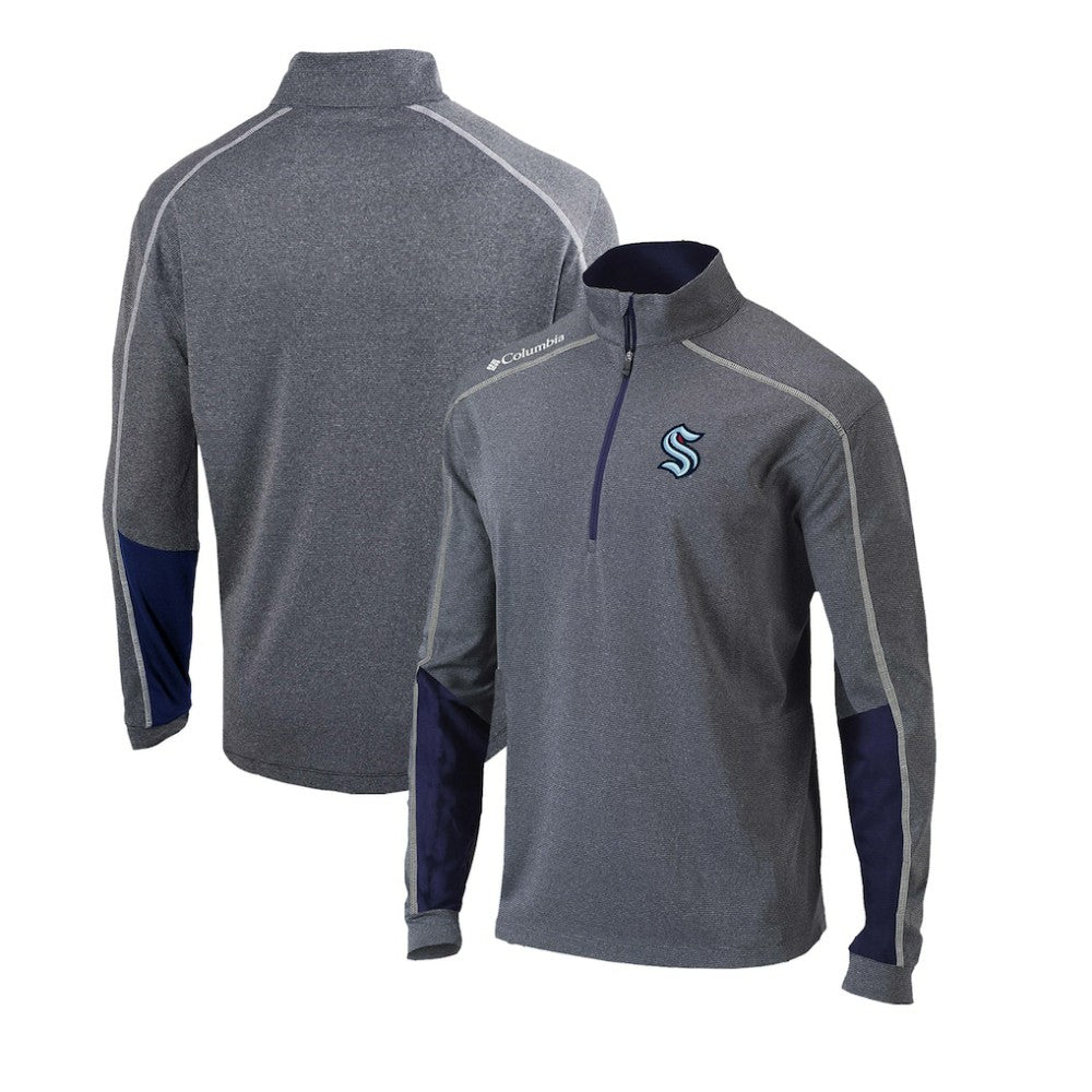 Seattle Kraken Columbia Omni-Wick Shotgun 2.0 Quarter-Zip Pullover Top - Gray/Navy | NHL sale