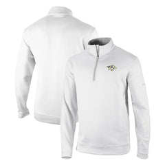 Nashville Predators Columbia Omni-Wick Wickhams Hills Half-Zip Pullover Top - White | NHL Clearance