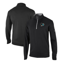 San Jose Sharks Columbia Omni-Wick Wickhams Hills Half-Zip Pullover Top - Black | NHL Clearance