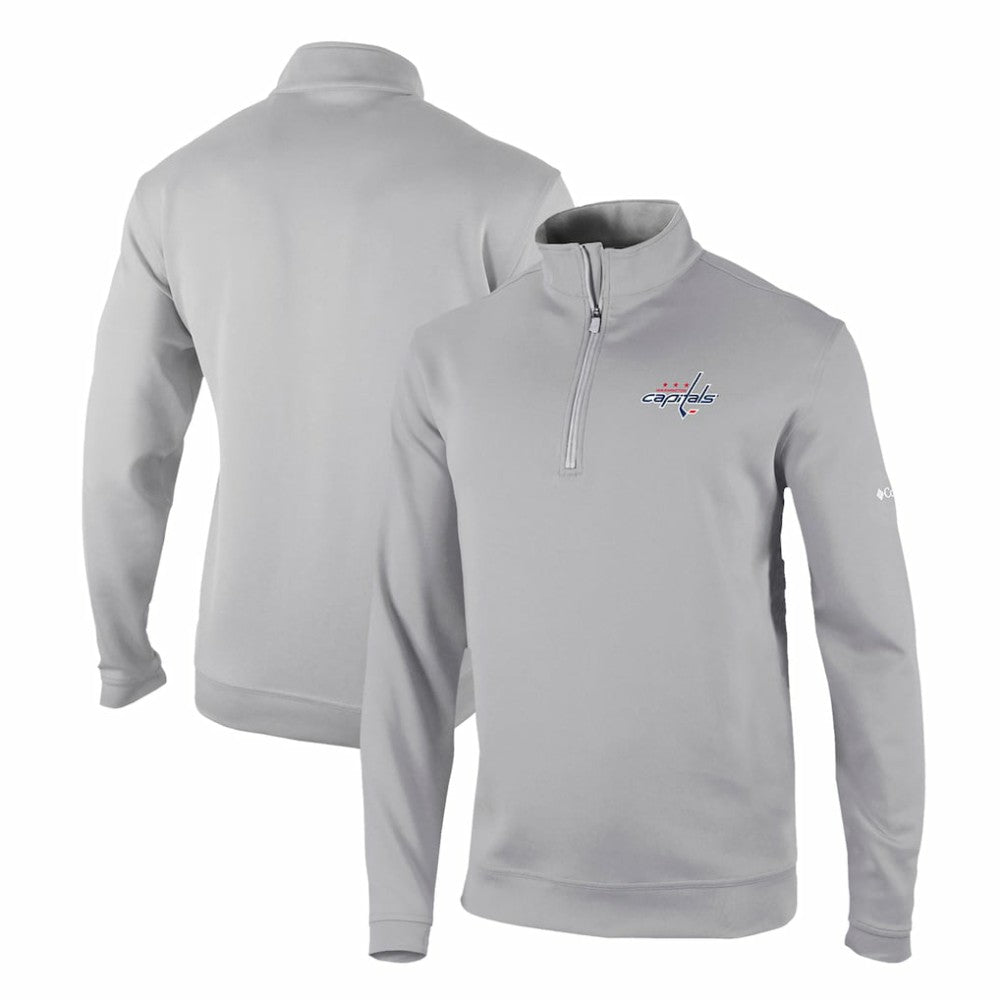 Washington Capitals Columbia Omni-Wick Wickhams Hills Half-Zip Pullover Top - Gray | NHL Lifestyle
