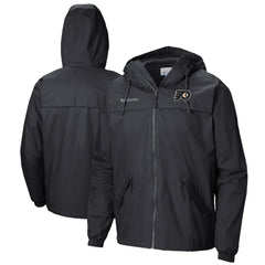 Philadelphia Flyers Columbia Oroville Creek Lightweight Full-Zip Windbreaker Jacket - Black | NHL Lifestyle