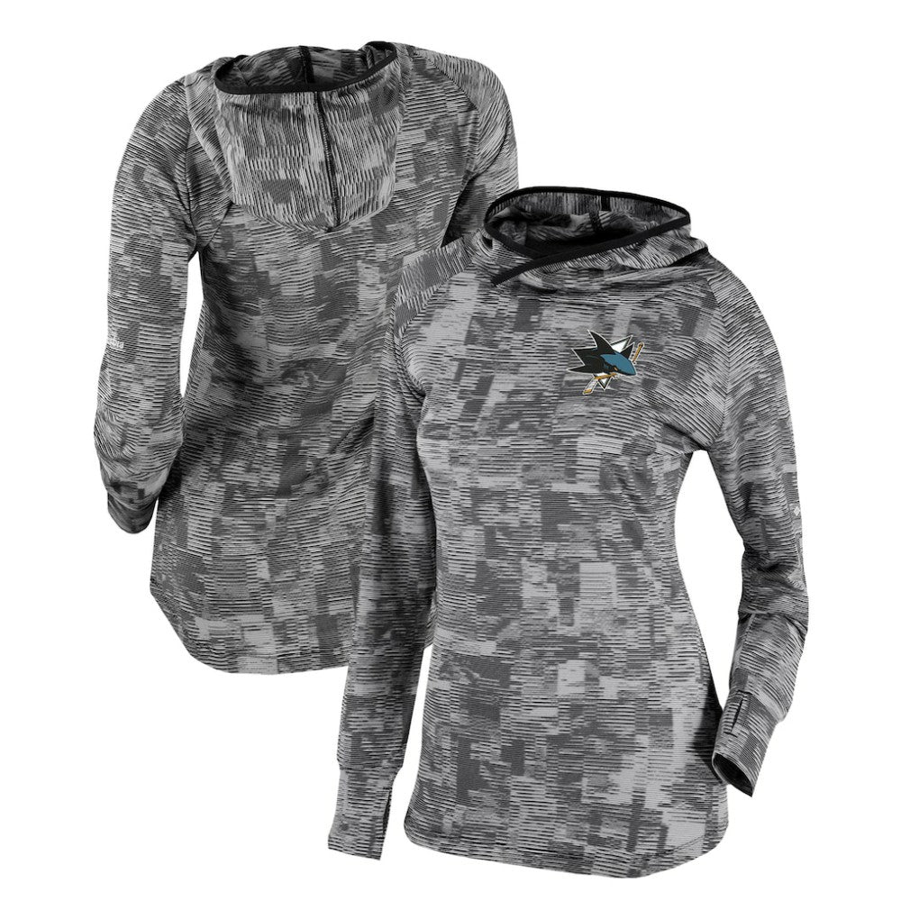 San Jose Sharks Columbia Women's Omni-Wick Sunday Ball Pullover Hoodie - Black | NHL sale
