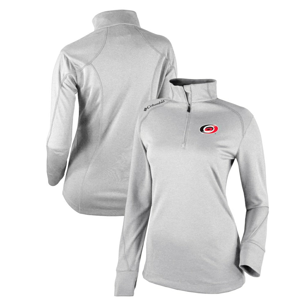 Carolina Hurricanes Columbia Women's Omni-Wick Shotgun 2.0 Quarter-Zip Pullover Top - White | NHL Clearance