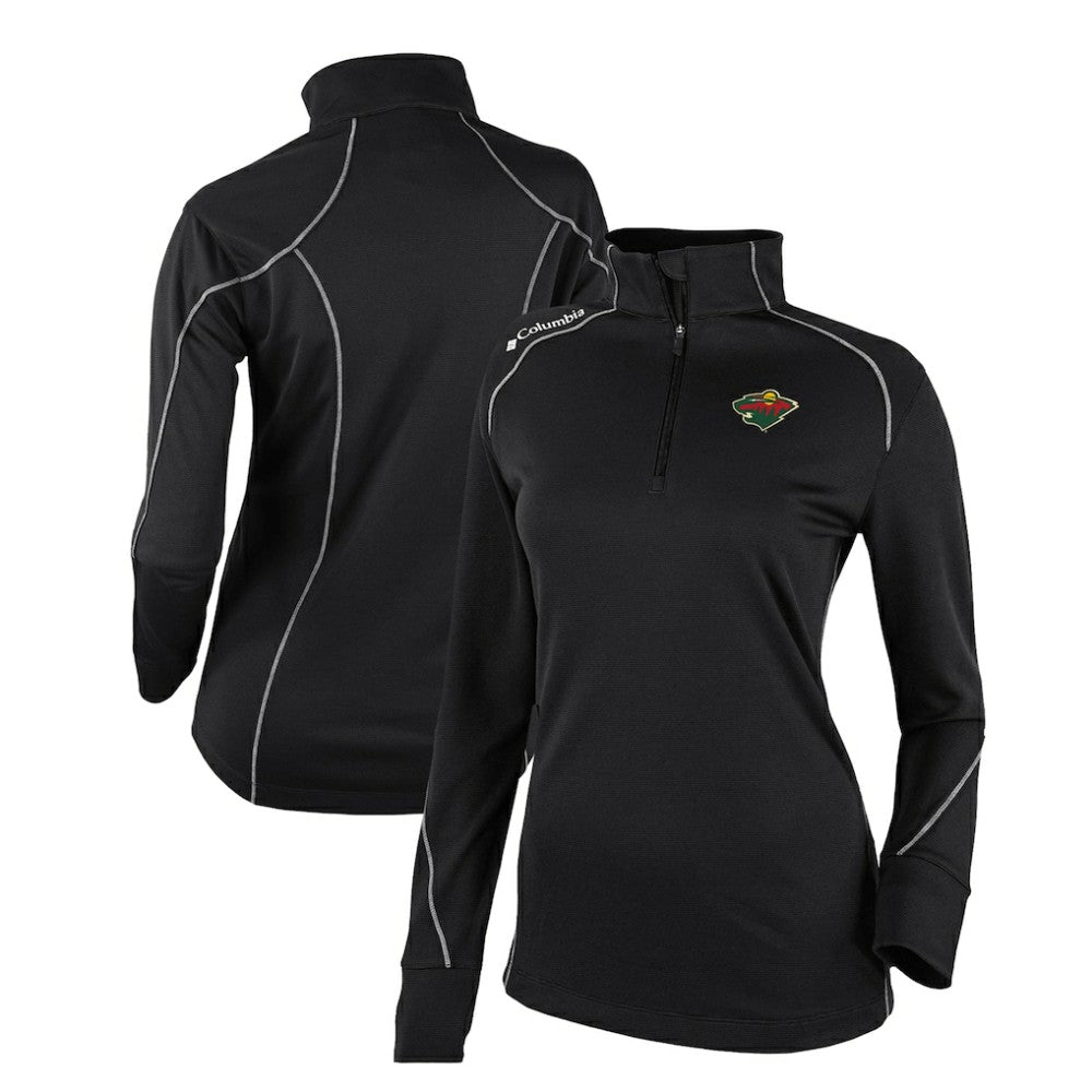 Minnesota Wild Columbia Women's Omni-Wick Shotgun 2.0 Quarter-Zip Pullover Top - Black | NHL discount