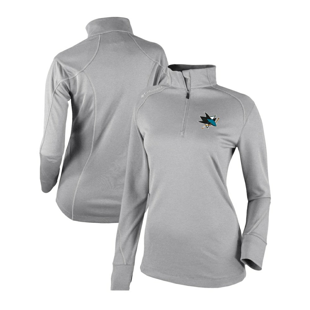San Jose Sharks Columbia Women's Omni-Wick Shotgun 2.0 Quarter-Zip Pullover Top - Gray | NHL discount