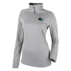 San Jose Sharks Columbia Women's Omni-Wick Shotgun 2.0 Quarter-Zip Pullover Top - Gray | NHL discount