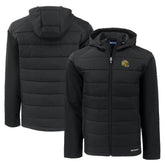 Green Bay Packers Cutter & Buck Helmet Evoke Hybrid Eco Softshell Recycled Full-Zip Hoodie Jacket - Black - NFL
