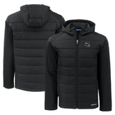 Minnesota Vikings Cutter & Buck Helmet Evoke Hybrid Eco Softshell Recycled Full-Zip Hoodie Jacket - Black - NFL