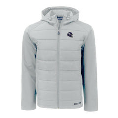 Minnesota Vikings Cutter & Buck Helmet Evoke Hybrid Eco Softshell Recycled Full-Zip Hoodie Jacket - Gray - NFL