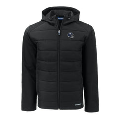 New York Giants Cutter & Buck Helmet Evoke Hybrid Eco Softshell Recycled Full-Zip Hoodie Jacket - Black - NFL