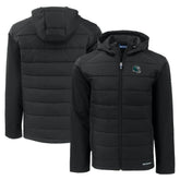 Philadelphia Eagles Cutter & Buck Helmet Evoke Hybrid Eco Softshell Recycled Full-Zip Hoodie Jacket - Black - NFL