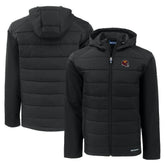 Washington Commanders Cutter & Buck Helmet Evoke Hybrid Eco Softshell Recycled Full-Zip Hoodie Jacket - Black - NFL