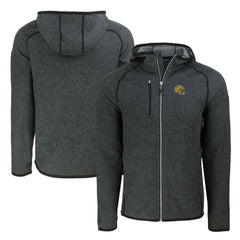 Green Bay Packers Cutter & Buck Helmet Mainsail Sweater-Knit Full-Zip Hoodie - Heather Charcoal - NFL