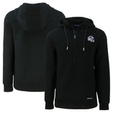 Buffalo Bills Cutter & Buck Helmet Roam Eco Half-Zip Recycled Pullover Hoodie - Black - NFL