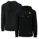 Green Bay Packers Cutter & Buck Helmet Roam Eco Half-Zip Recycled Pullover Hoodie - Black - NFL