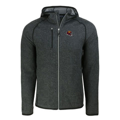 Washington Commanders Cutter & Buck Helmet Mainsail Sweater-Knit Full-Zip Hoodie - Heather Charcoal - NFL