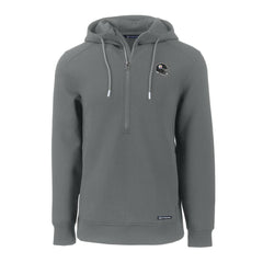 Pittsburgh Steelers Cutter & Buck Helmet Roam Eco Half-Zip Recycled Pullover Hoodie - Gray - NFL