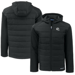 Indianapolis Colts Cutter & Buck Helmet Big & Tall Evoke Hybrid Eco Softshell Recycled Full-Zip Hoodie Jacket - Black - NFL