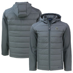 Las Vegas Raiders Cutter & Buck Helmet Big & Tall Evoke Hybrid Eco Softshell Recycled Full-Zip Jacket - Gray - NFL