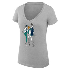 Seattle Mariners G-III 4Her by Carl Banks Women's Super-Slim Fit Lightweight Baseball V-Neck T-Shirt Discount