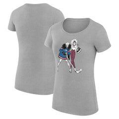 Colorado Avalanche G-III 4Her by Carl Banks Women's Super-Slim Fit Lightweight Hockey Girls T-Shirt - Heather Gray | NHL Clearance