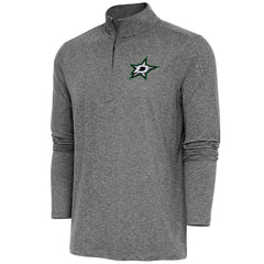 Dallas Stars Antigua Hunk Quarter-Zip Pullover Top - Heather Black | NHL Lifestyle