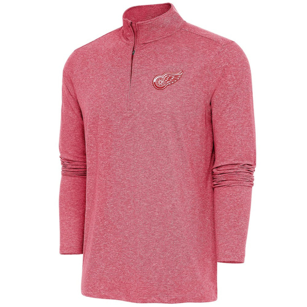 Detroit Red Wings Antigua Hunk Quarter-Zip Pullover Top - Heather Red | NHL discount