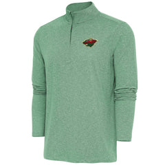 Minnesota Wild Antigua Hunk Quarter-Zip Pullover Top - Heather Hunter Green | NHL near me