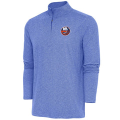 New York Islanders Antigua Hunk Quarter-Zip Pullover Top - Heather Royal | NHL Clearance