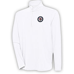 Winnipeg Jets Antigua Hunk Quarter-Zip Pullover Top - White | NHL discount