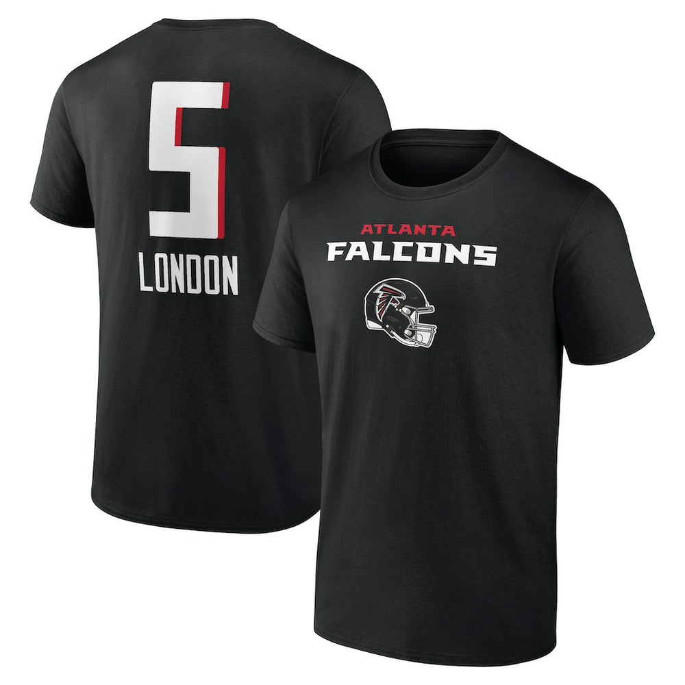Drake London Atlanta Falcons Team Wordmark Player Name & Number T-Shirt - Black - NFL