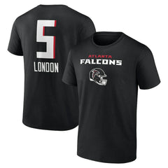 Drake London Atlanta Falcons Team Wordmark Player Name & Number T-Shirt - Black - NFL
