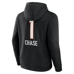 Ja'Marr Chase Cincinnati Bengals Team Wordmark Player Name & Number Pullover Hoodie - Black - NFL
