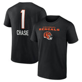 Ja'Marr Chase Cincinnati Bengals Team Wordmark Player Name & Number T-Shirt - Black - NFL
