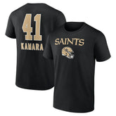 Alvin Kamara New Orleans Saints Team Wordmark Player Name & Number T-Shirt - Black - NFL